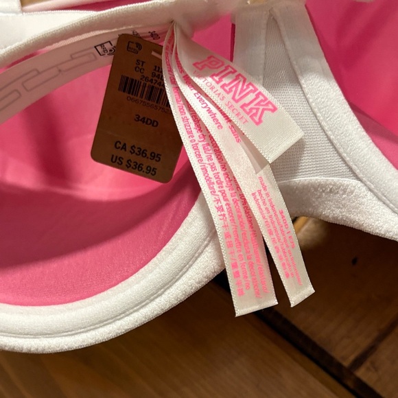 NWT Pink By Victoria’s Secret White Strapless Push Up Bra 34 DD - Picture 4 of 8